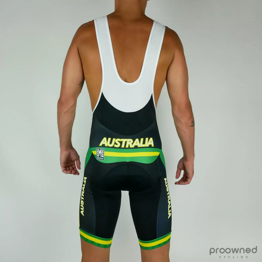 Santini BIB Shorts - Intech Gel - Australian National Team 2 Santini BIB Shorts - Intech Gel - Australian National Team - Billede 2