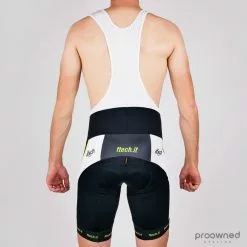 Ftech Summer Bibs W/ Endurance Air Men Chamois Black/White/Fluo -Korte cykeltrøjer Salg P1300009
