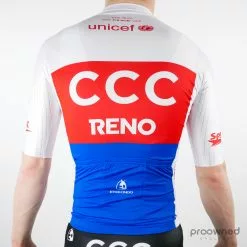 Etxeondo SS Aero Czech Republic National Champion Jersey - Team CCC -Korte cykeltrøjer Salg P1690838