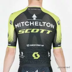 Giordana FR-C Pro Lyte Short Sleeve Jersey - Mitchelton-Scott -Korte cykeltrøjer Salg P1790552