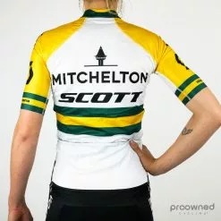 Giordana FR-C Pro Short Sleeve Jersey - Australian Champion - Mitchelton-Scott Women -Korte cykeltrøjer Salg P1800487