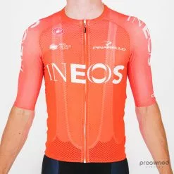 Castelli Climber's 3.0 Short Sleeve Jersey - Orange - Team Ineos