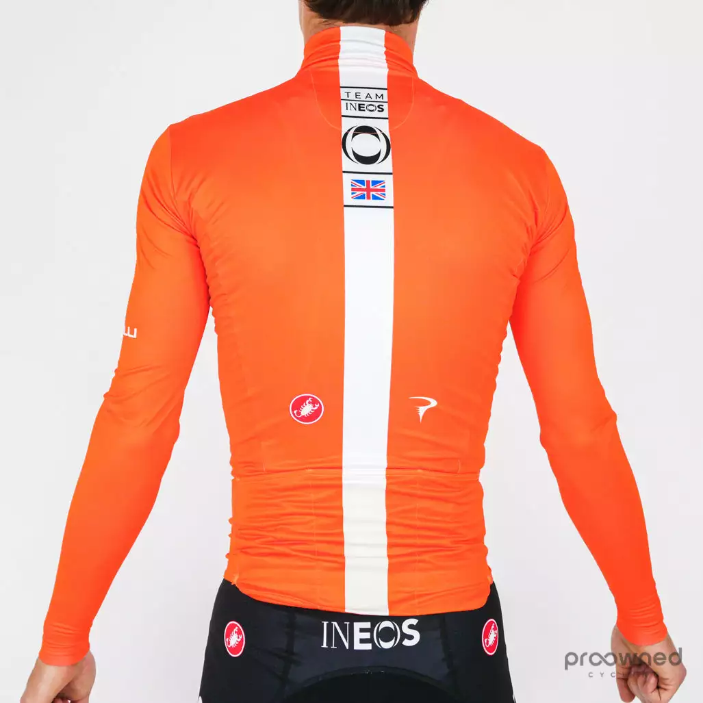 Castelli Mid Weight FZ Long Sleeve Jersey - Orange - Team Ineos 3 Castelli Mid Weight FZ Long Sleeve Jersey - Orange - Team Ineos - Billede 3
