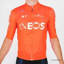Castelli Squadra FZ Short Sleeve Jersey - Orange - Team Ineos