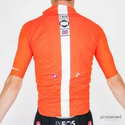 Castelli Squadra FZ Short Sleeve Jersey - Orange - Team Ineos -Korte cykeltrøjer Salg P1820981