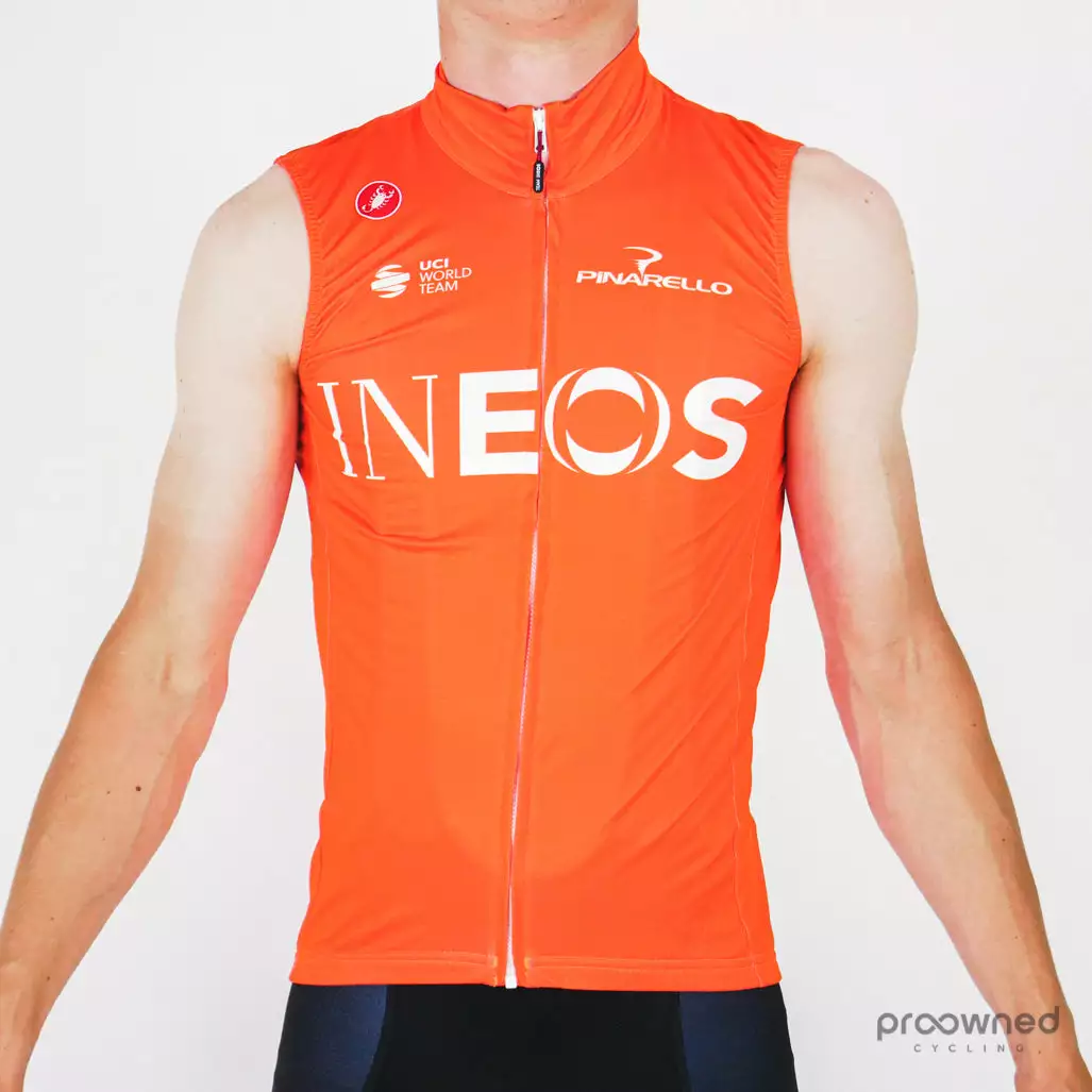 Castelli Mid Weight Vest - Orange - Team Ineos 1 Castelli Mid Weight Vest - Orange - Team Ineos
