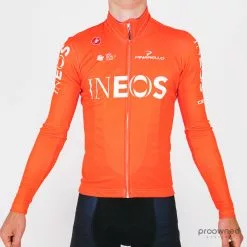 Castelli Long Sleeve Thermal Jersey - Orange - Team Ineos
