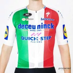 Vermarc Short Sleeve Summer Jersey - Italian Champ. - Deceuninck Quick-Step