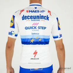 Vermarc SP.L Aero Short Sleeve Jersey - European Champ. - Deceuninck Quick-Step -Korte cykeltrøjer Salg P1860879