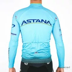 Giordana FR-C Thermal LS Jersey - Team Astana -Korte cykeltrøjer Salg P1880332