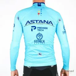 Giordana FR-C Thermal LS Jersey - Team Astana -Korte cykeltrøjer Salg P1880350