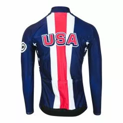 Assos Long Sleeve Thermal Jersey - USA Cycling -Korte cykeltrøjer Salg P1980250