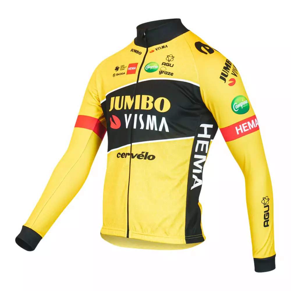 AGU Long Sleeve Jersey Replica 2022 - Jumbo-Visma 2 AGU Long Sleeve Jersey Replica 2022 - Jumbo-Visma - Billede 2